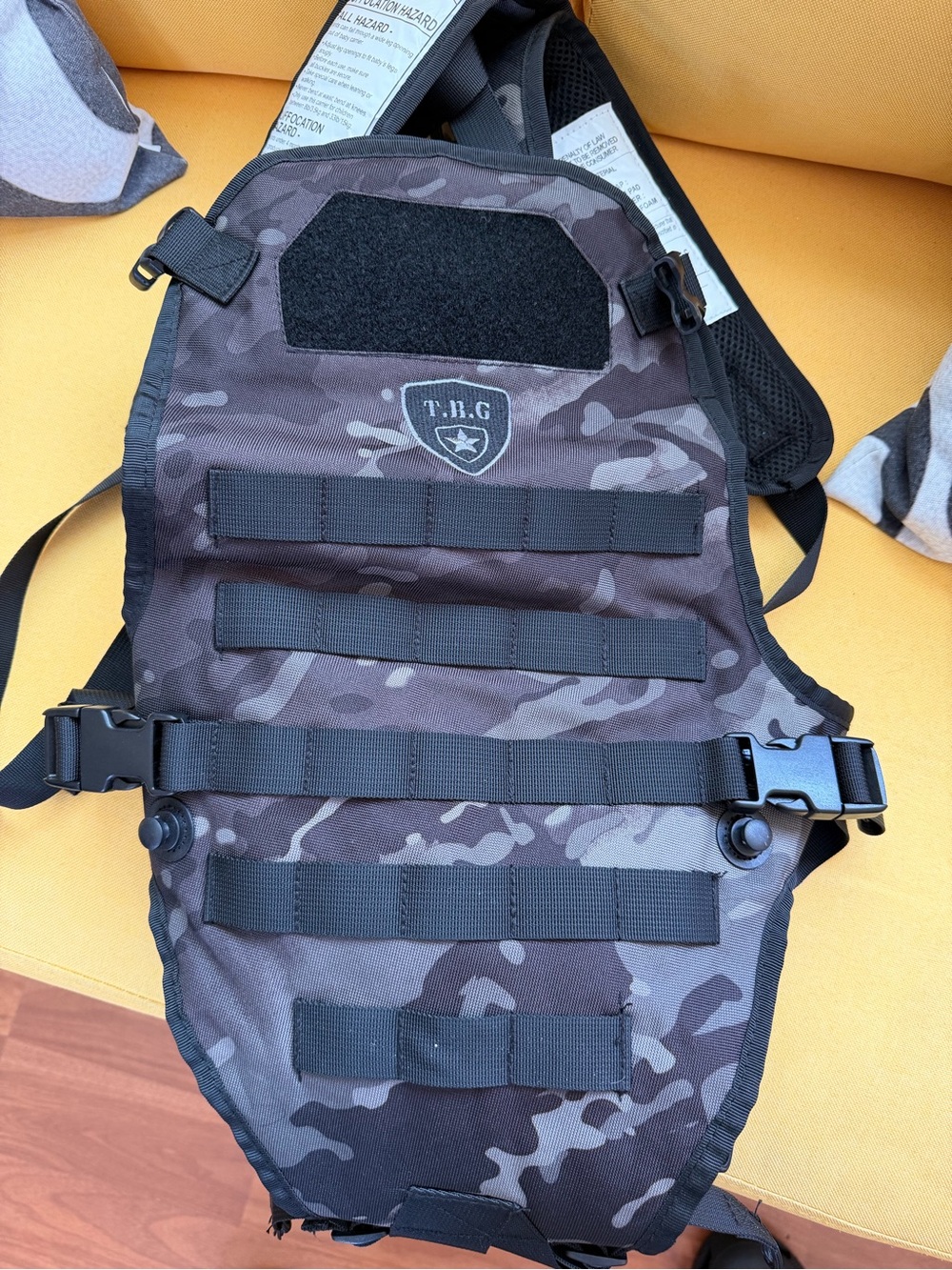 T.N.G Black Camo Tactical Field Vest